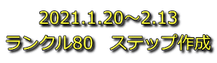 2021.1.20～2.13 ランクル80　ステップ作成